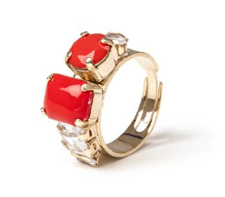 RING - FAVILLE ROSSO - 551358